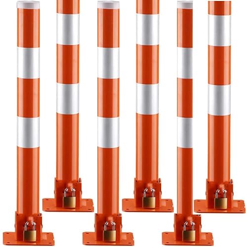 Parkplatz-Poller Parking Guardian, robustes, faltbares Parkschloss mit reflektierenden Streifen(6pack) von djgkENVQ