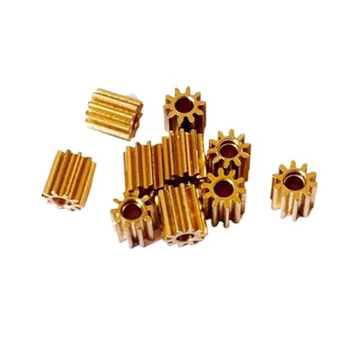 Ritzel 10 stücke 0,3 Modul 10 Zähne Messing Getriebe 1,5mm 2mm Engen Fit Welle Motor Ritzel(1.5mm) von djgkENVQ