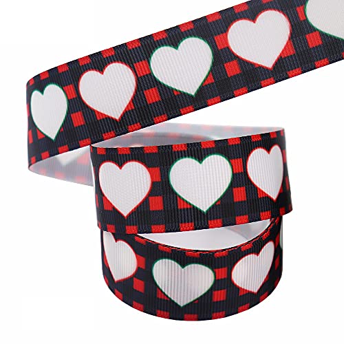 djgkENVQ Satinband, 1" 10-50 Yard Weihnachtsbänder mit Muster „Frohe Weihnachten“, Ripsband(K,100yard) von djgkENVQ