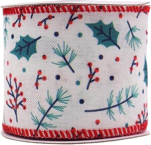 djgkENVQ Satinband, 2,5 "5 Yard Weihnachten Bänder Multicolor Organza Grosgrain Satin Metallic Glitter(K) von djgkENVQ