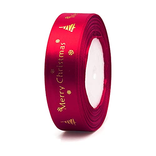 djgkENVQ Satinband, 25 Yard Weihnachten Grosgrain Bänder Bundle 1 Zoll/2,5 cm Breite Bunte Weihnachten(G7) von djgkENVQ