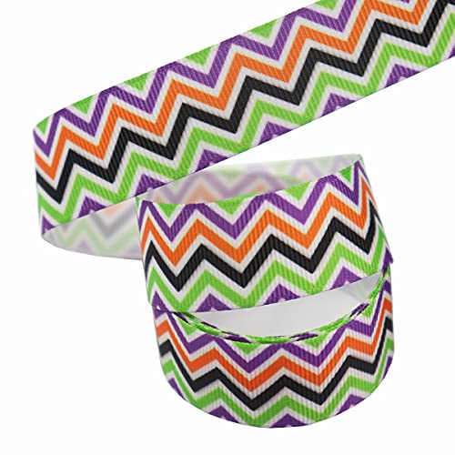 djgkENVQ Satinband, Halloween-Ripsbänder 0,9 Zoll x 50 Yards Happy Halloween Candy(C,50yard) von djgkENVQ