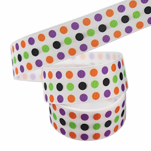 djgkENVQ Satinband, Halloween-Ripsbänder 0,9 Zoll x 50 Yards Happy Halloween Candy(E,50yard) von djgkENVQ