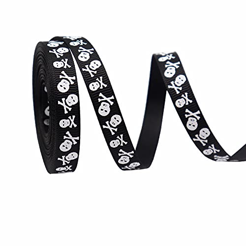 djgkENVQ Satinband, Halloween-Thema-Verpackungsband 5/100 Yards 3/8 Zoll breit Urlaub DIY Handwerk(J,5yard) von djgkENVQ