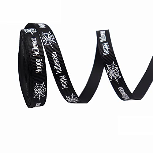 djgkENVQ Satinband, Halloween-Thema-Verpackungsband 5/100 Yards 3/8 Zoll breit Urlaub DIY Handwerk(L,5yard) von djgkENVQ