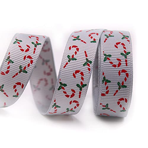 djgkENVQ Satinband, Weihnachtsbänder Bedrucktes Ripsband Polyester 0,6" Xmas Satin Organza(E,10yard) von djgkENVQ