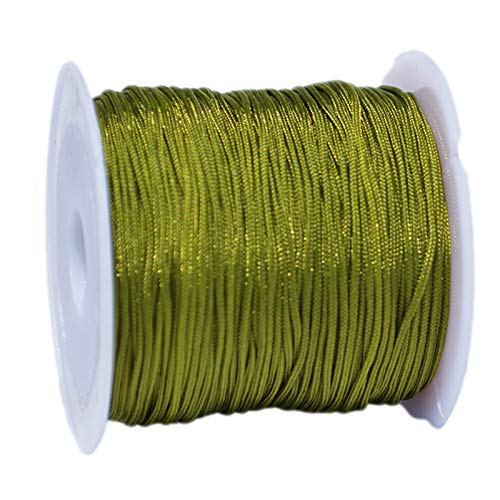 djgkENVQ Schnur für Armbänder, 1 mm Schnurfaden, Kordel, Perlen, Makramee-Armbandherstellung, Gesamtlänge 70 Meter(Army Green) von djgkENVQ