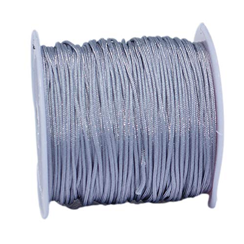 djgkENVQ Schnur für Armbänder, 1 mm Schnurfaden, Kordel, Perlen, Makramee-Armbandherstellung, Gesamtlänge 70 Meter(Gray) von djgkENVQ