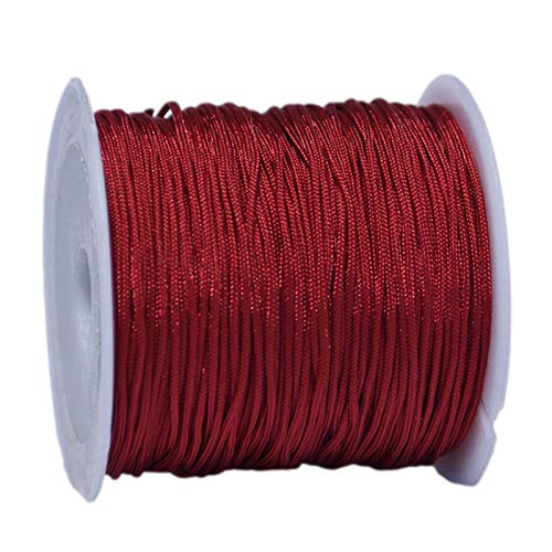 djgkENVQ Schnur für Armbänder, 1 mm Schnurfaden, Kordel, Perlen, Makramee-Armbandherstellung, Gesamtlänge 70 Meter(Red) von djgkENVQ