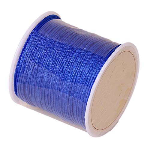 djgkENVQ Schnur für Armbänder, Jadefaden, handgestricktes Seil, 0,8 mm, chinesische Knotenschnur, geflochten, 45 Meter(Royal Blue) von djgkENVQ