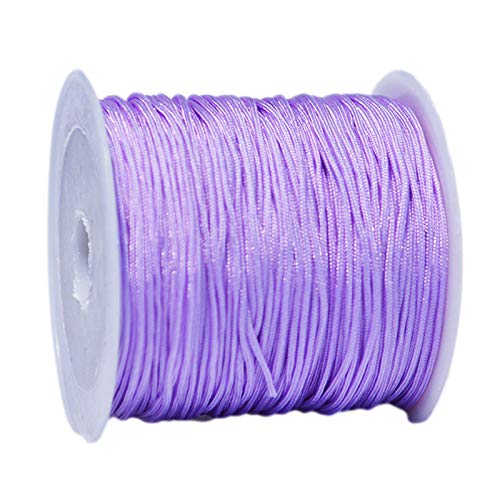 djgkENVQ Schnur für Armbänder, Perlenfaden, 0,8 mm, Jadefaden, Basteldraht, 20 Meter(Purple) von djgkENVQ