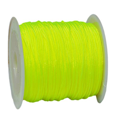 djgkENVQ Schnur für Armbänder, Perlenfaden, 0,8 mm, Jadefaden, Basteldraht, 20 Meter(Yellow) von djgkENVQ
