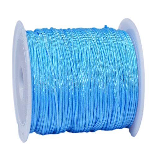 djgkENVQ Schnur für Armbänder, Perlenfadenschnur, 0,8 mm, Länge 20 Meter, Jadefaden, Bastelschnur(Blue) von djgkENVQ