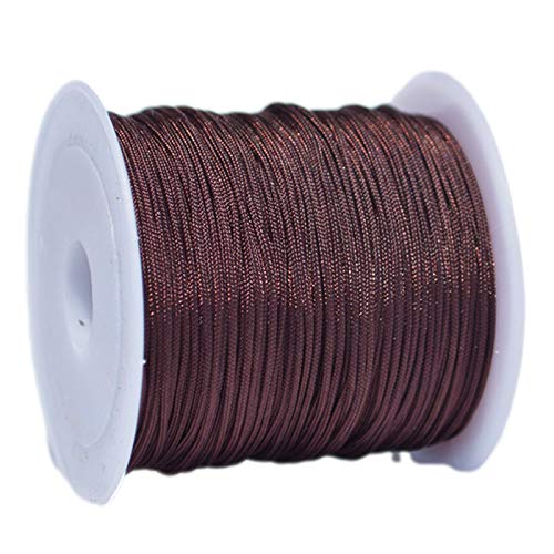 djgkENVQ Schnur für Armbänder, Perlenschnur, Durchmesser 1,5 mm, zur Herstellung von Armbändern, Gesamtlänge 35 Meter, geflochten(Brown) von djgkENVQ