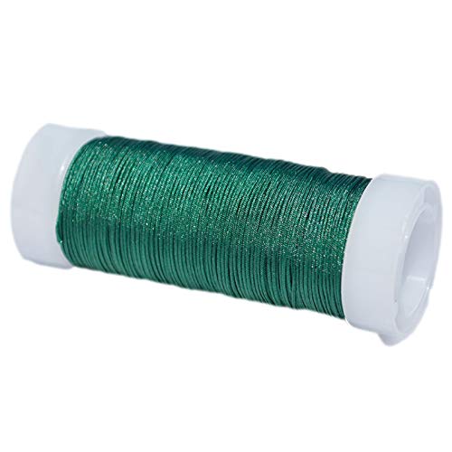 djgkENVQ Schnur für Armbänder, Perlseide extrem fein Durchmesser 0,4mm Gesamtlänge 30 Meter geflochtener Faden(Green) von djgkENVQ