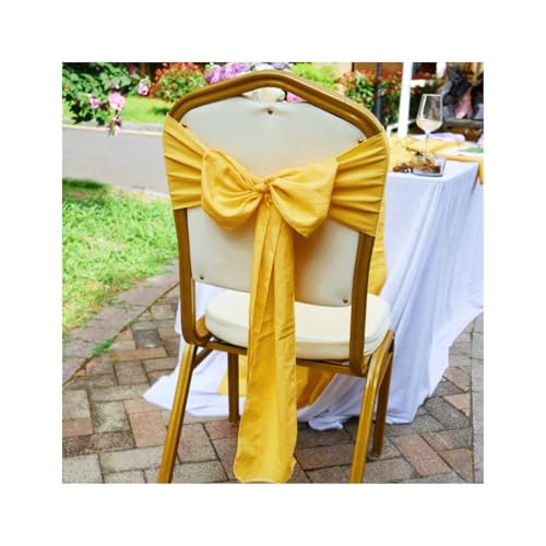 djgkENVQ Überzüge for Hochzeitsempfänge, Veranstaltungen, Bankette, Stühle, Dekoration for Hochzeiten(Yellow,10 pcs) von djgkENVQ
