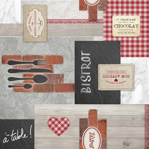 Wachstuch meterware – Breite 140 cm – Bistro RETRO Wachstuch meterware – Breite 140 cm – Bistro RETRO von DODO