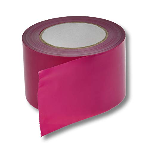 1 Rolle super stabiles Absperrband Flatterband Warnband Trassenband Folienband Parkplatzsperre Baustellenabsperrung 75mm (100m, Pink) von dm-folien gmbh