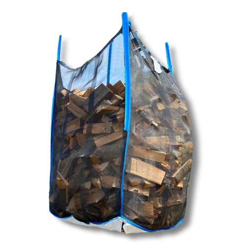 1 x Premium BigBag/Holzsack mit Sternenboden - Brennholzsack - Woodbag – Holzbag (100 x 100 x 160 cm) von dm-folien gmbh