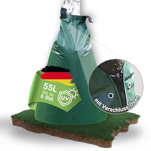 dm-folien Baumbewässerungsbeutel I 55 Liter I 1 Stück I Bewässerungssack aus robustem PVC I Baumsack zur Bewässerung von Bäumen I UV-beständiger & reißfester Bewässerungsbeutel von dm-folien gmbh