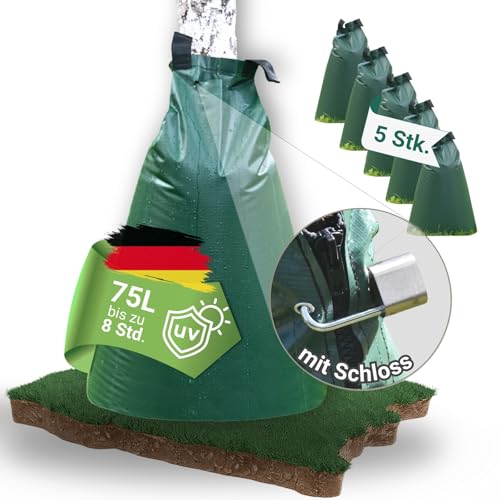 dm-folien Baumbewässerungsbeutel mit Schloss I 75 Liter I 5 Stück I Bewässerungssack aus robustem PVC I Baumsack zur Bewässerung von Bäumen I UV-beständiger & reißfester Bewässerungsbeutel dm-folien Baumbewässerungsbeutel mit Schloss I 75 Liter I 5 Stück I Bewässerungssack aus robustem PVC I Baumsack zur Bewässerung von Bäumen I UV-beständiger & reißfester Bewässerungsbeutel von dm-folien gmbh