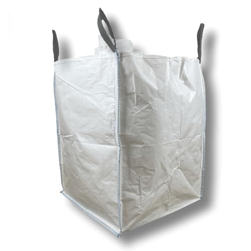 dm-folien Stein Big Bag 60x75x80cm I 10 Stück I SWL 1.000 kg I Sack Mit 4 Hebeschlaufen I Für Steine & Schwerlast I Säcke Mit Geschlossenem Boden I Stabil & Unbeschichtet von dm-folien gmbh