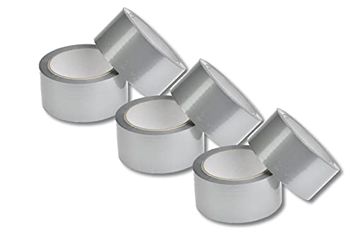 dm-folien gmbh 6 x Farbiges Klebeband/Verpackungsband aus Polypropylen [PP] - Leise abrollendes Packband mit Acrylatkleber (Silber) von dm-folien gmbh