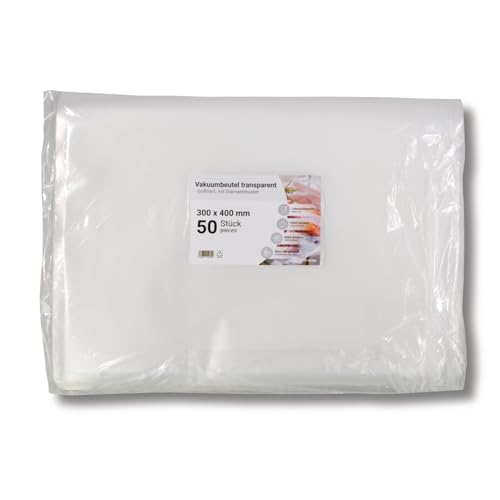 dm-folien Vakuumbeutel I 30 x 40 cm | 50 Stück | Reißfeste Folienbeutel für Vakuumiergerät | Sous-Vide Vakuumierbeutel 90 µ I Lebensmittelechte Gefrierbeutel I spülmaschinen- & hitzefest von dm-folien gmbh