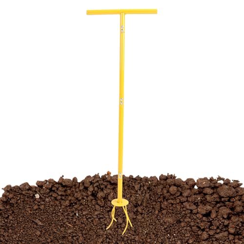 Handfräse Gartenwerkzeug | Einfach zu bedienende manuelle Pinne Gartengerät, abnehmbare Gartenwerkzeuge, Gartengerät, Drehkultivator, Gartengerät, ergonomische manuelle Pinne für Blumen, Sträucher von dmqdu