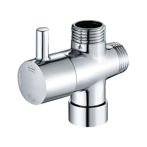 dmqdu 3-Wege-Dusch-Bypassventil, Duschumschaltventil, Duscharm-Ventil-Verteiler mit 3-Wege-Duschkopf | Wasserhahn-Umschaltventil-Adapter aus Messing 1/2 von dmqdu