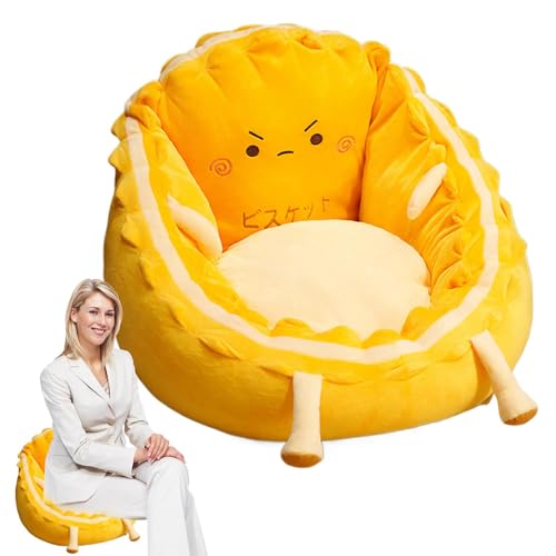 dmqdu Ei-Stuhlkissen, Bodenkissen, ergonomisch, Spielstuhl, Bodenkissen, Stuhlkissen, Bodenstuhl mit Rückenstütze, bequeme Stuhlkissen für den Boden von dmqdu