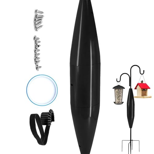 dmqdu Eichhörnchenabweiser für Vogelfutterhäuschen, Vogelfutterstation, zylindrischer Verschluss für Vogelhaus, Halterung an Pfosten | Abweiser Pfosten von dmqdu