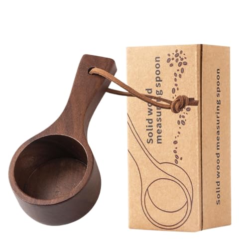dmqdu Holzlöffel, Kaffeelöffel aus Holz, Löffel zum Würzen von Zucker und Salz, Kaffeelöffel und Bohnenlöffel, Messlöffel zum Kochen, Badesalz, Seife von dmqdu