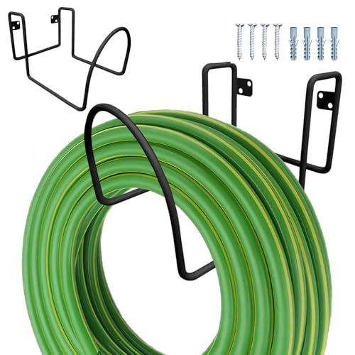 dmqdu Schlauchaufhänger außen | Effizienter robuster Metall-Wand-Schlauchhaken, Gartenschlauchständer, strapazierfähig, Wasserschlauchhalter, Metall-Wandschlauch-Halterung, Gartenschlauch-Aufhänger von dmqdu