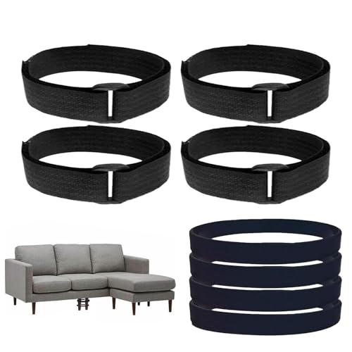 dmqdu Sofabeinverbinder, Sektionalsofa-Anschluss – robuste Sofa-Verbindungsgurte, Gummiring – runde Sofafüße, quadratisch und konisch, einfach zu installieren von dmqdu