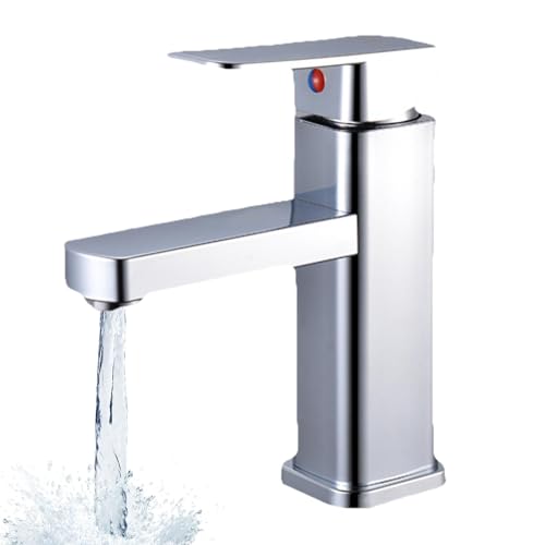 dmqdu Waschbecken Wasserhahn Quadratisch Einloch,Wasserfall Wasserhahn für Waschbecken Bad - Robuste Spültischarmaturen Badarmatur Wasserfall Stilvolle Design Schwarz Matt für dmqdu Waschbecken Wasserhahn Quadratisch Einloch,Wasserfall Wasserhahn für Waschbecken Bad - Robuste Spültischarmaturen Badarmatur Wasserfall Stilvolle Design Schwarz Matt für von dmqdu