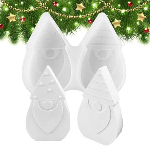dmqdu Weihnachtsmann-Silikonform, Gnom-Kerzenform | Weihnachtsgesichts-Kerzenherstellungsform aus Kunstharz, Aromatherapie-Kerzenform, Bastelwerkzeug von dmqdu