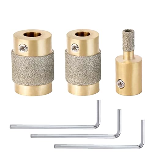 dmsphd Glasschleifer-Bits für Buntglas, Buntglas-Werkzeuge und Zubehör für Buntglasschleifer, weit verbreitet für Glasverarbeitung, Kunst und Dekoration (MCB 1 Zoll, 1/4 Zoll, 3/4 Zoll) von dmsphd
