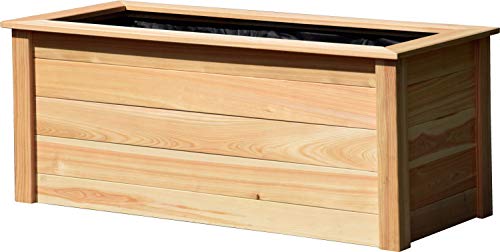 dobar® Hochbeet Douglasie Größe XL aus Massivholz inlkusive Pflanzfolie - XL Salatbeet für Garten/Terrasse/Balkon als Bausatz - 150 x 60 x 65 cm - Natur von dobar