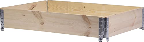 dobar® Palettenrahmen 120x80 aus Holz stapelbar für die Anzucht - Frühbeet-Umrandung Hochbeet Europaletten-Größe - Natur von dobar