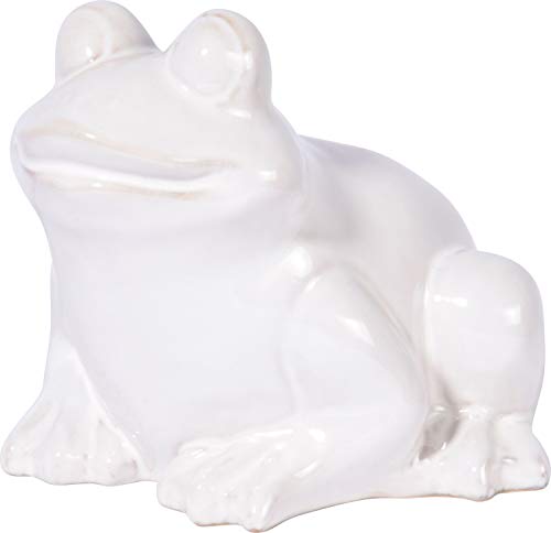 dobar 10410e Gartenfigur Frosch Gr. M - Dekofigur für draußen - Märchenfrosch Keramik für Garten - Gartenzwerg Outdoor - Frosch Statue für Haus/Garten/Terrasse - 21 x 22 x 17 cm - Weiß dobar 10410e Gartenfigur Frosch Gr. M - Dekofigur für draußen - Märchenfrosch Keramik für Garten - Gartenzwerg Outdoor - Frosch Statue für Haus/Garten/Terrasse - 21 x 22 x 17 cm - Weiß von dobar