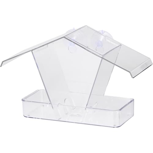 dobar 11503 Fenster-Vogelfutterhaus - Futterstation aus Kunststoff - Wildvogelfutterspender mit Saugnäpfen - Futtersäule für Fenster - Futterhaus mit Futtertablet - 24 x 9,6 x 15 cm - Transparent dobar 11503 Fenster-Vogelfutterhaus - Futterstation aus Kunststoff - Wildvogelfutterspender mit Saugnäpfen - Futtersäule für Fenster - Futterhaus mit Futtertablet - 24 x 9,6 x 15 cm - Transparent von dobar