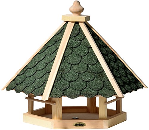 dobar 98521FSCe Großes Vogelfutterhaus - Vogelvilla 6-eckig - Vogelhaus mit Bitumen Dachschindeln - Vogelfutterstation Massivholz - Traditionelles Vogelhaus - 45 x 51 x 41 cm - Grün dobar 98521FSCe Großes Vogelfutterhaus - Vogelvilla 6-eckig - Vogelhaus mit Bitumen Dachschindeln - Vogelfutterstation Massivholz - Traditionelles Vogelhaus - 45 x 51 x 41 cm - Grün von dobar