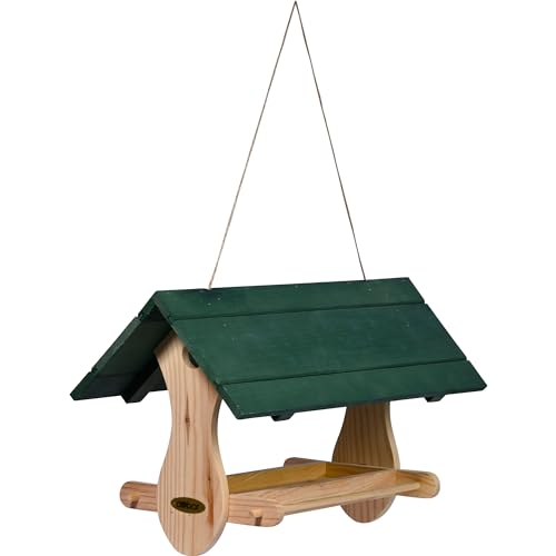 dobar® Green Label Großes Vogelfutterhaus Nuuk mit Kordel zum Hängen - Futterstation für Wildvögel - Wildvogelfutterplatz - 48 x 24 x 29 cm - Kiefer von dobar