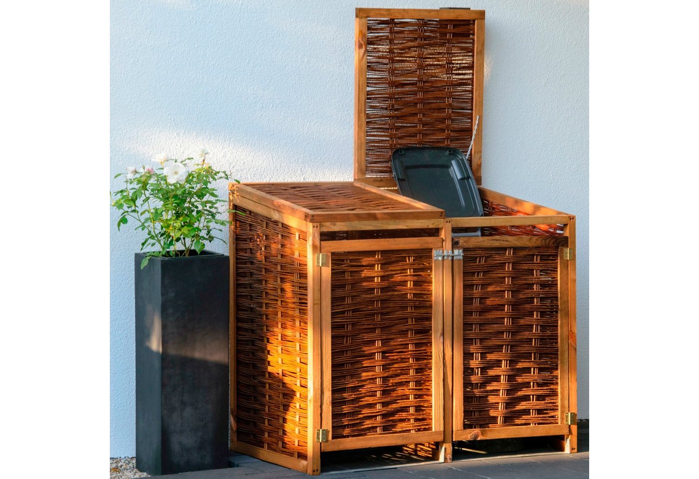 dobar Mülltonnenbox, 2x120l, BxTxH: 125x80x115 cm von dobar