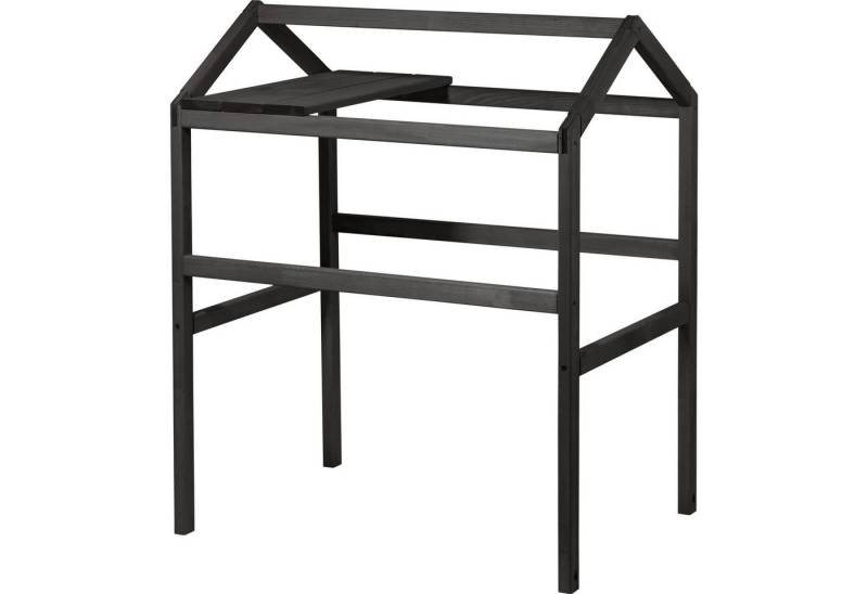 dobar Rankhilfe Pflanzturm-Aufsatz für Hochbeet Kubus 2.0 mit Ablage, anthrazit, Außenmaße des Pflanzturm-Aufsatzes 74x54x89 cm (LxBxH) von dobar