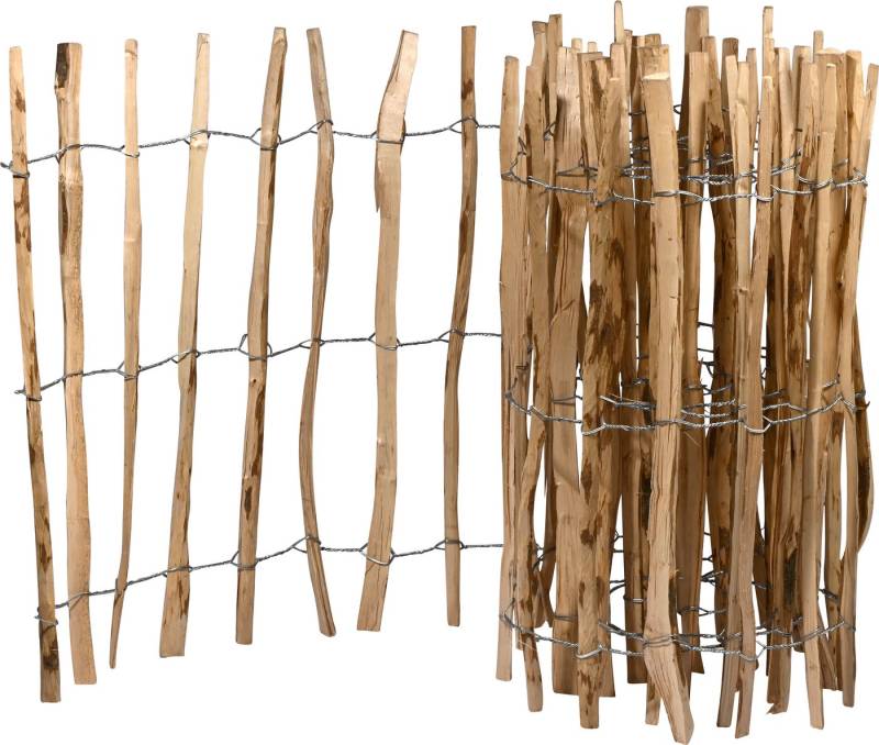 dobar Staketenzaun aus robustem, geschältem Haselnussholz, HxL: 90x500cm dobar Staketenzaun aus robustem, geschältem Haselnussholz, HxL: 90x500cm von dobar