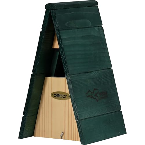 dobar VOBU Nistkasten Spitzdach für Zaunkönig - Halbhöhlen Nisthilfe aus Holz für Wildvögel - Grün dobar VOBU Nistkasten Spitzdach für Zaunkönig - Halbhöhlen Nisthilfe aus Holz für Wildvögel - Grün von dobar