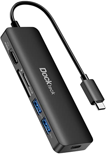 Dockteck USB C Hub, 6-in-1 Dock USB C Adapter mit 4K 60Hz HDMI 100W PD 2 USB-3.0 Datenports SD/microSD für MacBook Pro/Air M1/M2, iPad Pro/Mini 6, Surface Pro 8, Samsung und Mehr Dockteck USB C Hub, 6-in-1 Dock USB C Adapter mit 4K 60Hz HDMI 100W PD 2 USB-3.0 Datenports SD/microSD für MacBook Pro/Air M1/M2, iPad Pro/Mini 6, Surface Pro 8, Samsung und Mehr von dockteck
