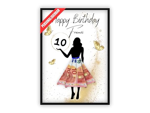 dockyardos® Geldgeschenk zum 10. Geburtstag | Geld kreativ verschenken | Beste Freundin | Geschenkidee | Frau | Mädchen | Geburtstagsgeschenk von dockyardos